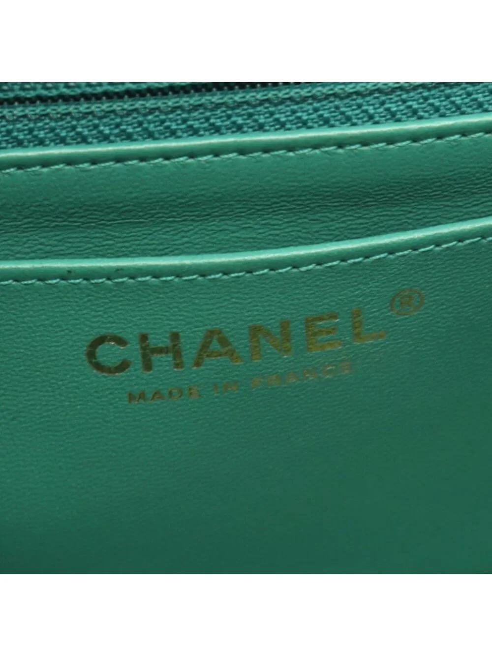 Chanel Shoulder Bag 2.55 Mini Quilted Green Leather Chain